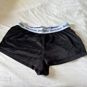 Juicy Couture Black Velour Shorts